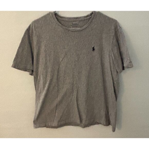 Polo Ralph Lauren Men’s Gray Crewneck T‑Shirt Size Large Classic Fit Pony Tee - Picture 1 of 2